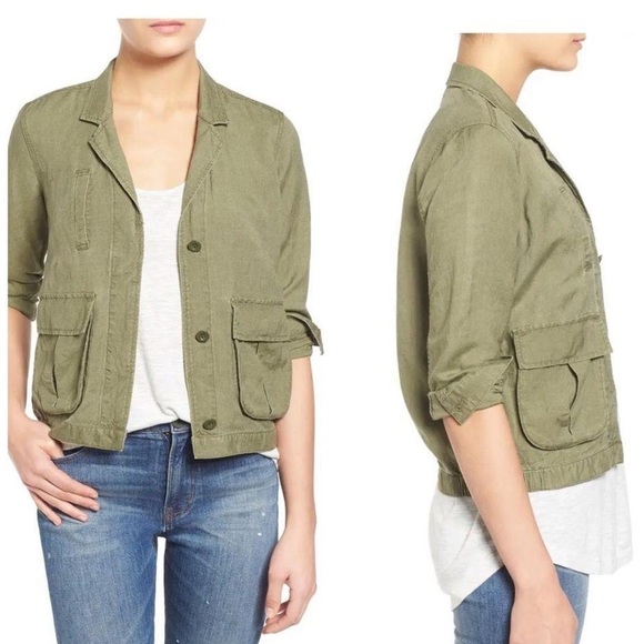 Madewell League Cargo Linen Blend Jacket (Small) - Picture 1 of 4